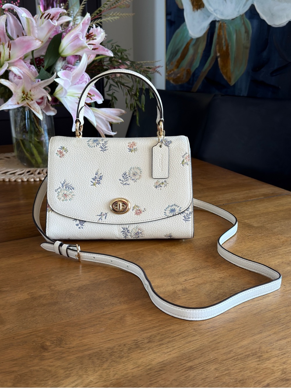 COACH Tilly Top Handle Satchel | Dandelion Floral Print